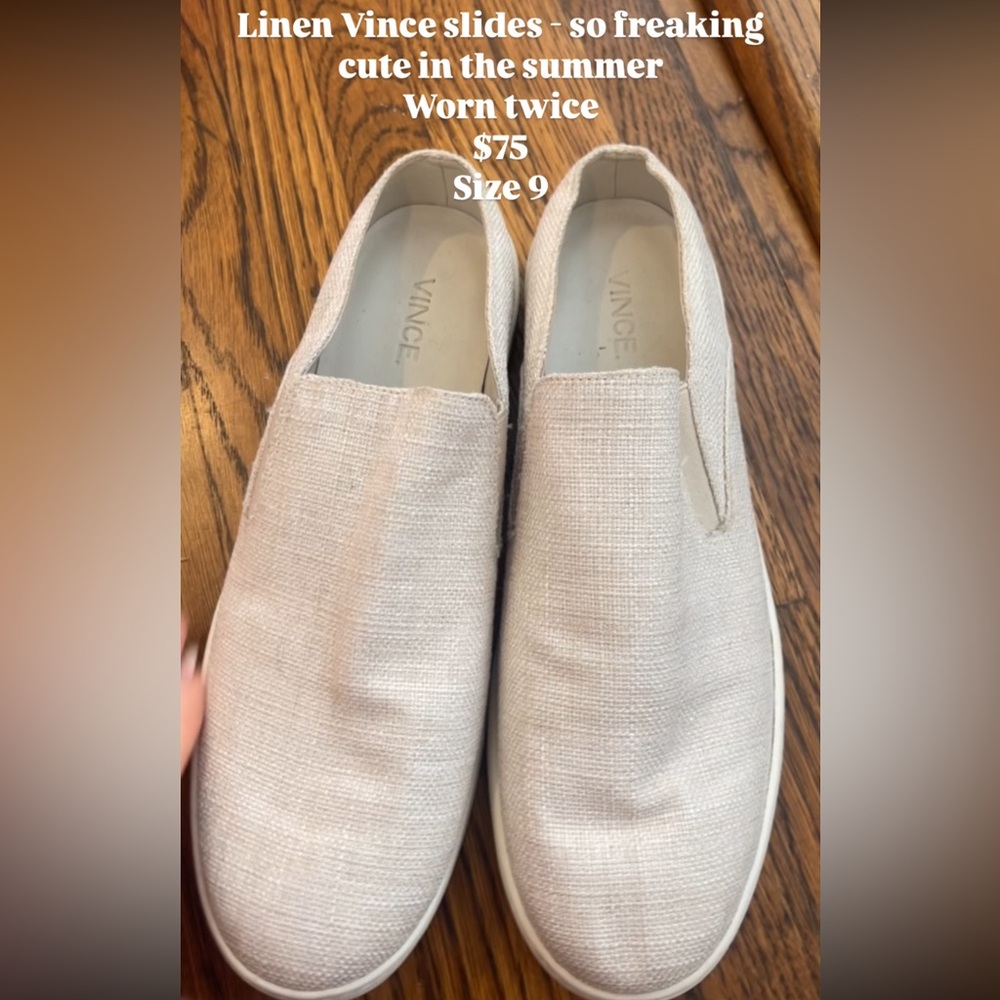 Linen material VINCE slides